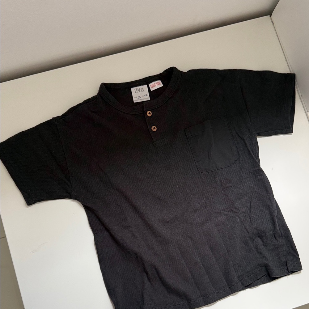 Zara Kids Charcoal Short Sleeve Tee